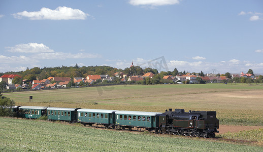 蒸汽火车 (464.102), Knezeves - Kolesovice, Czech Republic