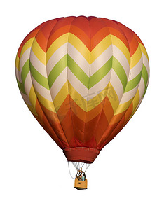 漂浮的热气球摄影照片_漂浮在白色背景上的热气球