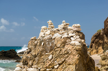 海边的一堆鹅卵石