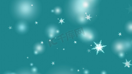 圣诞节雪花六星十二枝短刺翼飘落冰尘颗粒元素