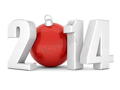 新年快乐 2014 插图 3d