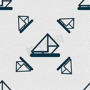 信、信封、邮件图标标志。