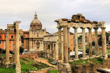古罗马废墟建筑