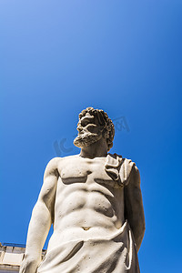 西西里岛巴勒莫耻辱广场比勒陀利亚广场的大理石雕像