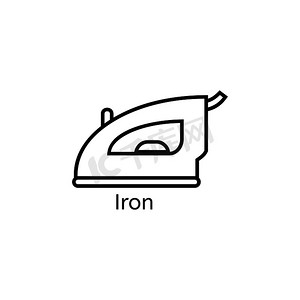 铁简单的线条图标。