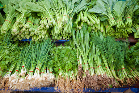 蔬菜在泰国市场上