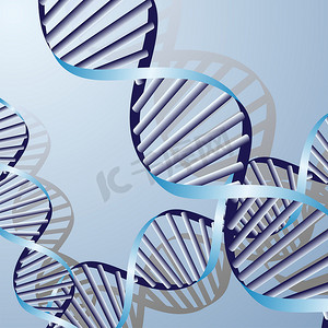 “双 DNA 螺旋，生化抽象背景”