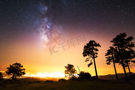 星空，银河。