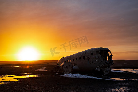 冰岛 Solheimasandur 的飞机残骸