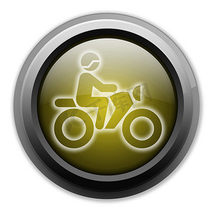 摩托车摄影照片_图标、按钮、象形图摩托车足迹