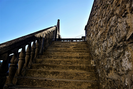 梅斯摄影照片_通往新梅斯托博物馆的旧楼梯