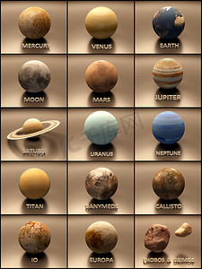 太阳系的行星和卫星
