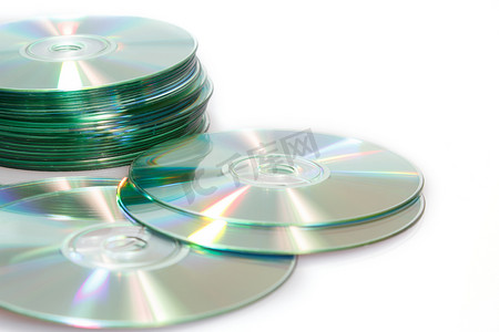 DVD摄影照片_白色背景上的光盘 cd