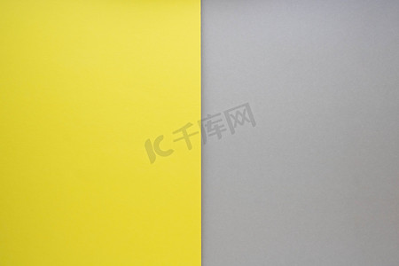背景、横幅、演示文稿模板用流行的黄色和灰色颜色的柔和纸重叠。