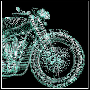 摩托车摄影照片_运动自行车