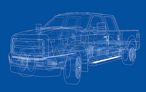 汽车 SUV 绘图轮廓