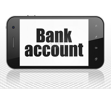 银行业务概念：显示银行账户的智能手机