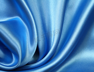 光滑优雅的深蓝色丝绸
