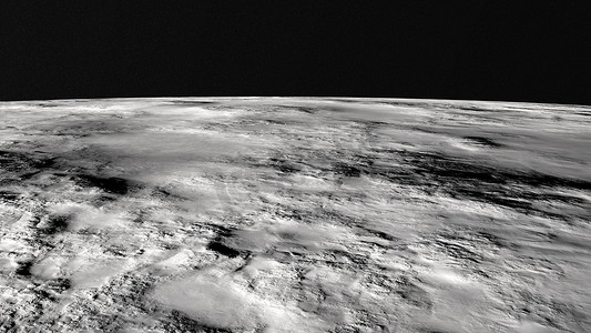 月球水彩摄影照片_月球表面
