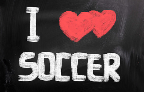 我爱足球概念