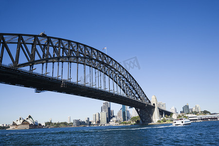 悉尼海港大桥摄影照片_悉尼海港大桥。