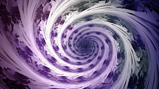 图片抽象背景中央的紫色和白色漩涡
