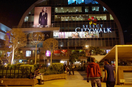 商业步行街摄影照片_购物中心印度