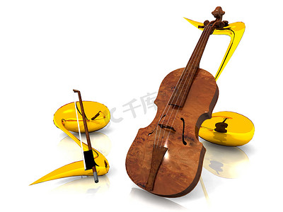 小提琴和音符