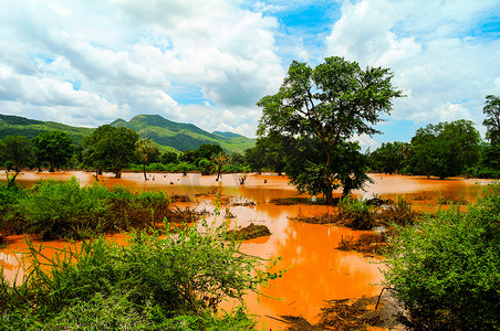 埃塞俄比亚红色沼泽韦托河景观