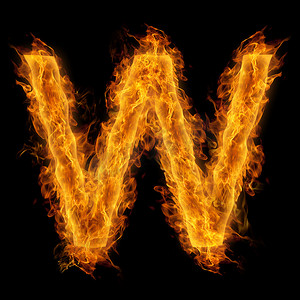 燃烧的字母 W