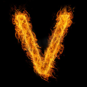 燃烧的字母 V