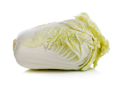 冰山背景摄影照片_白色背景上的生菜