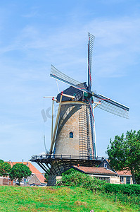 历史悠久的荷兰风车