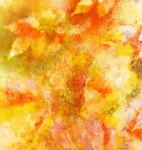 叶子树叶水彩摄影照片_“抽象背景，水彩：叶子”