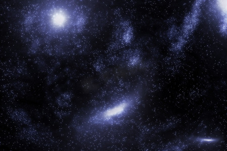 黑色背景星空摄影照片_星星和星系空间星空夜背景。