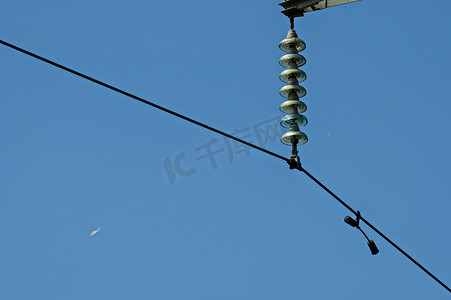 电力传输线钟形绝缘体链，中央巴尔干山，Stara Planina