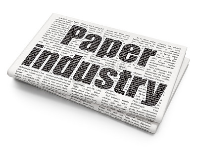 制造概念： 报纸背景上的造纸业