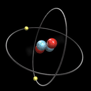 3d 氦原子-黑色