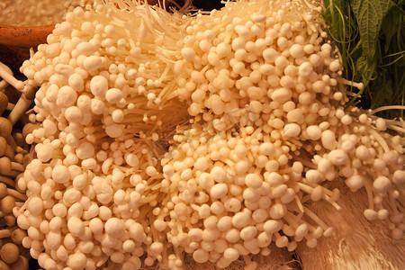 生物性摄影照片_蘑菇在市场上