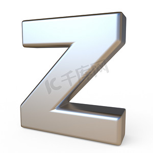 金属字体 LETTER Z 3D
