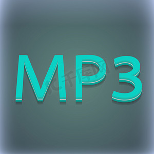 标签格式摄影照片_Mp3 音乐格式图标符号。 