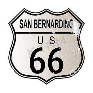 圣贝纳迪诺 66 号公路公路标志