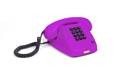 老式电话-紫色