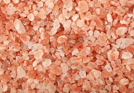 粉红色喜马拉雅盐的特写背景