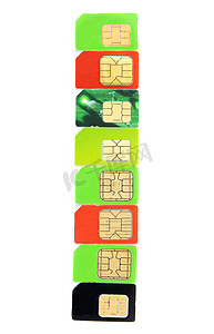 八张彩色SIM卡