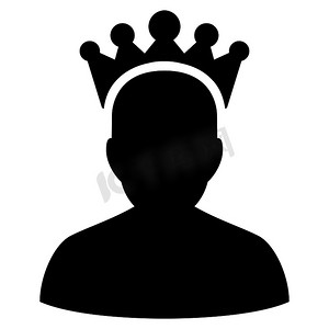 政府图标摄影照片_来自竞争与成功双色图标集的国王图标