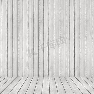 背景木纹摄影照片_白色水洗地板和墙壁木纹。