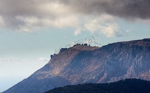 蓝色莫兰迪ppt模板摄影照片_克里米亚的美丽风景，自然克里米亚。
