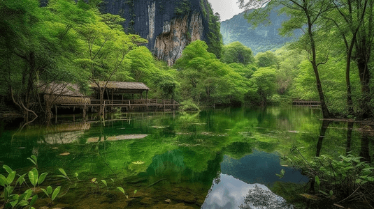水树摄影照片_在泰国甲米省的森林国