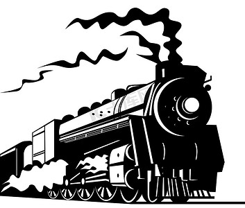 老式蒸汽火车机车
